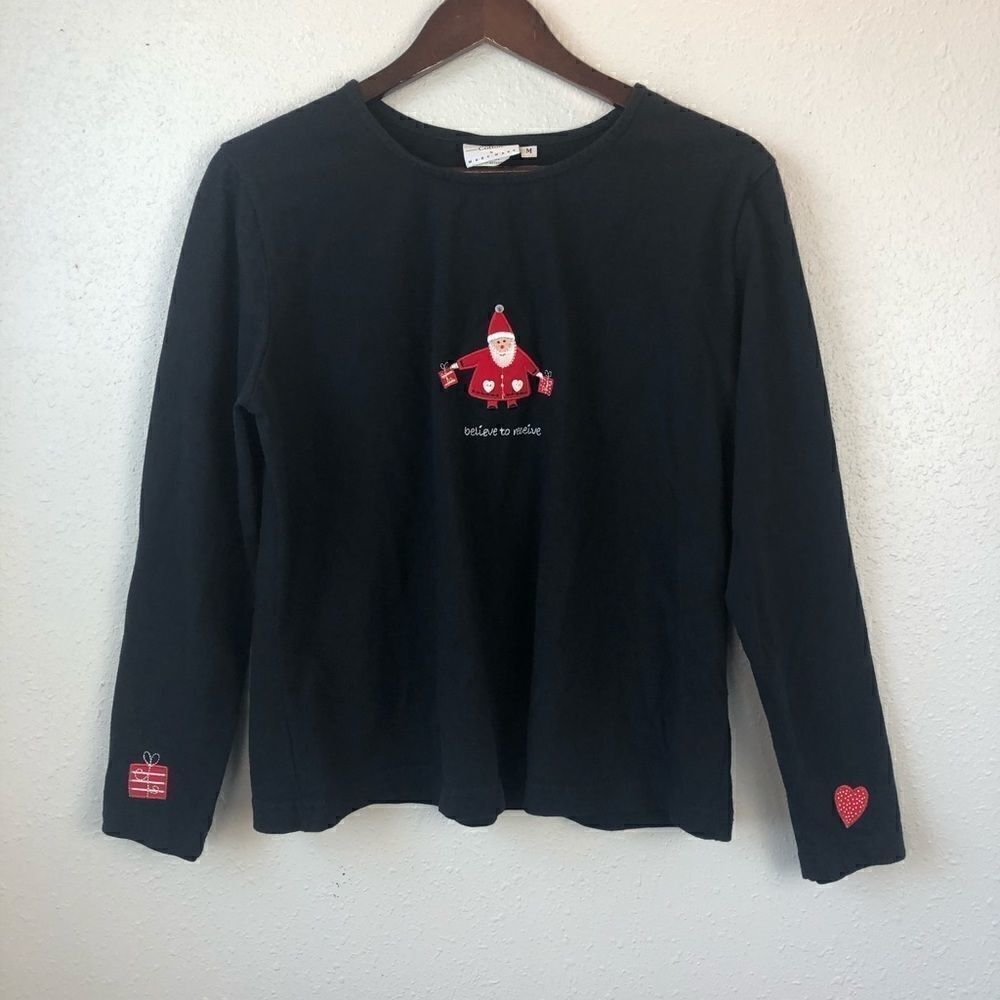 Hot Cotton Christmas Long Sleeve T-Shirt Size M